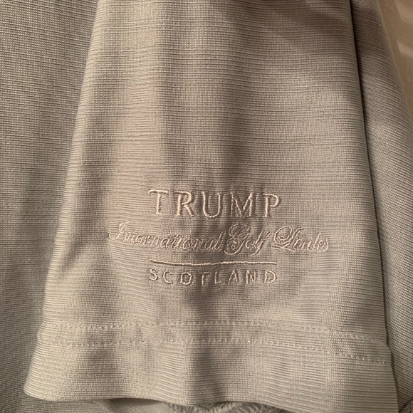 Adidas Trump International Golf Links Scotland Climacool Golf Polo Shirt Grey XL - Picture 6 of 12